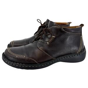 Josef Seibel Brown Leather Chukka Boots Womens Size 37 US 6.5